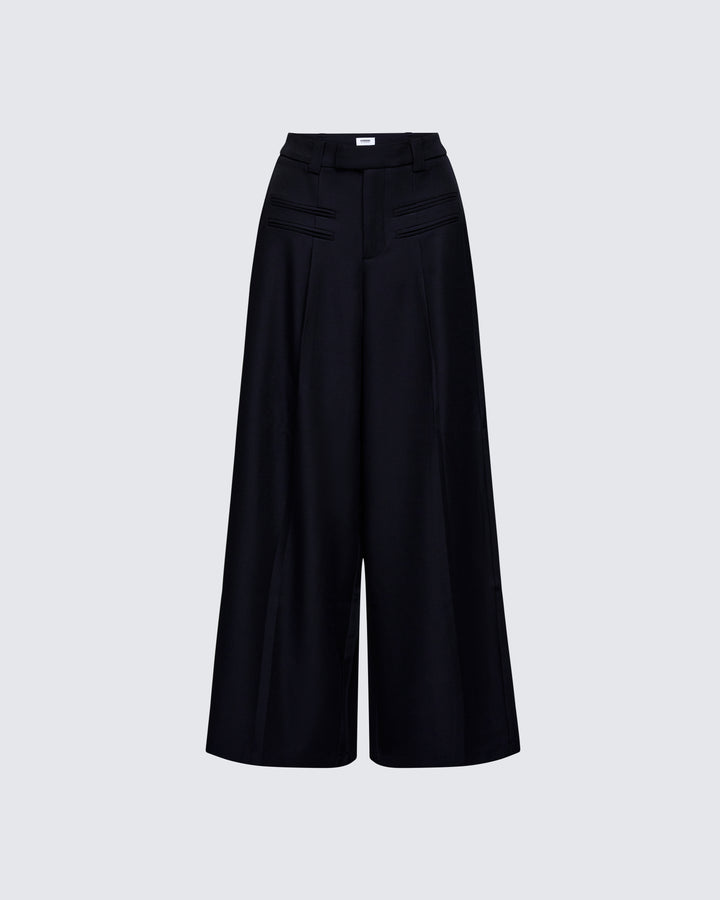 Cozbi Black Pressed Front Trouser product front