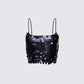 Mondana black Sequin Cami Top product front
