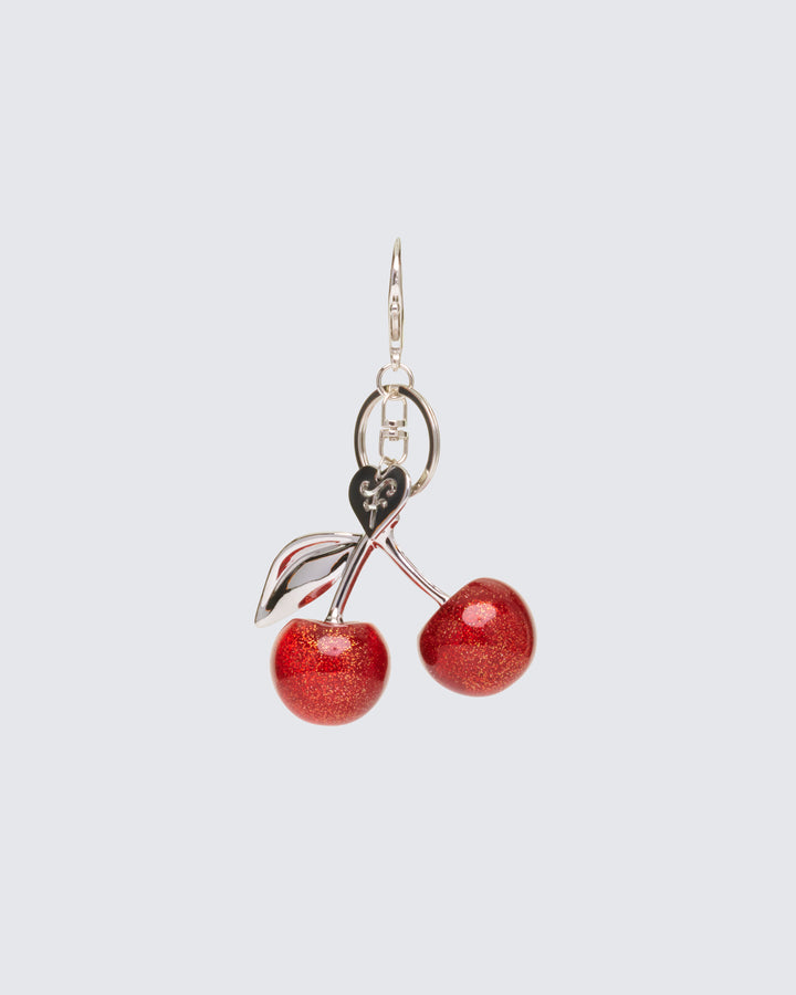 Roxy Red Glitter Cherry Bag Charm product front